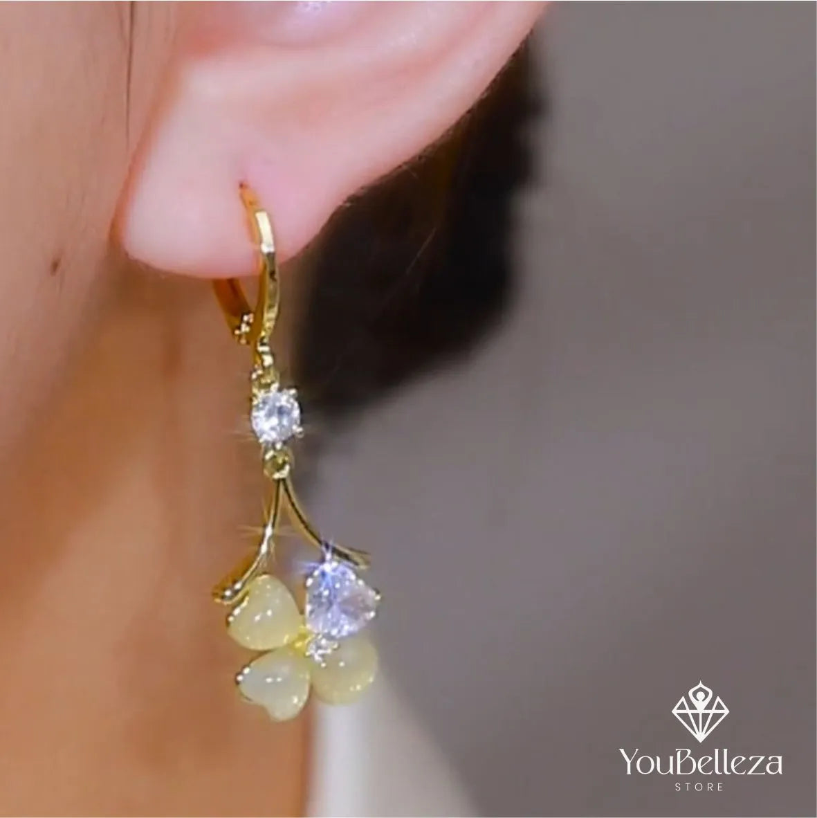 Aretes Trébol de Cuatro Hojas