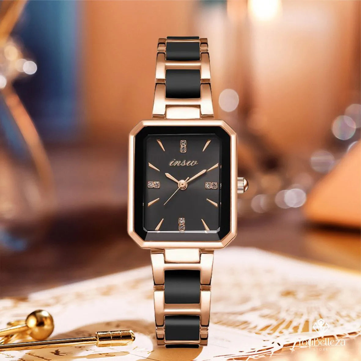 Elegancia Cuadrada: Reloj de pulsera para mujer