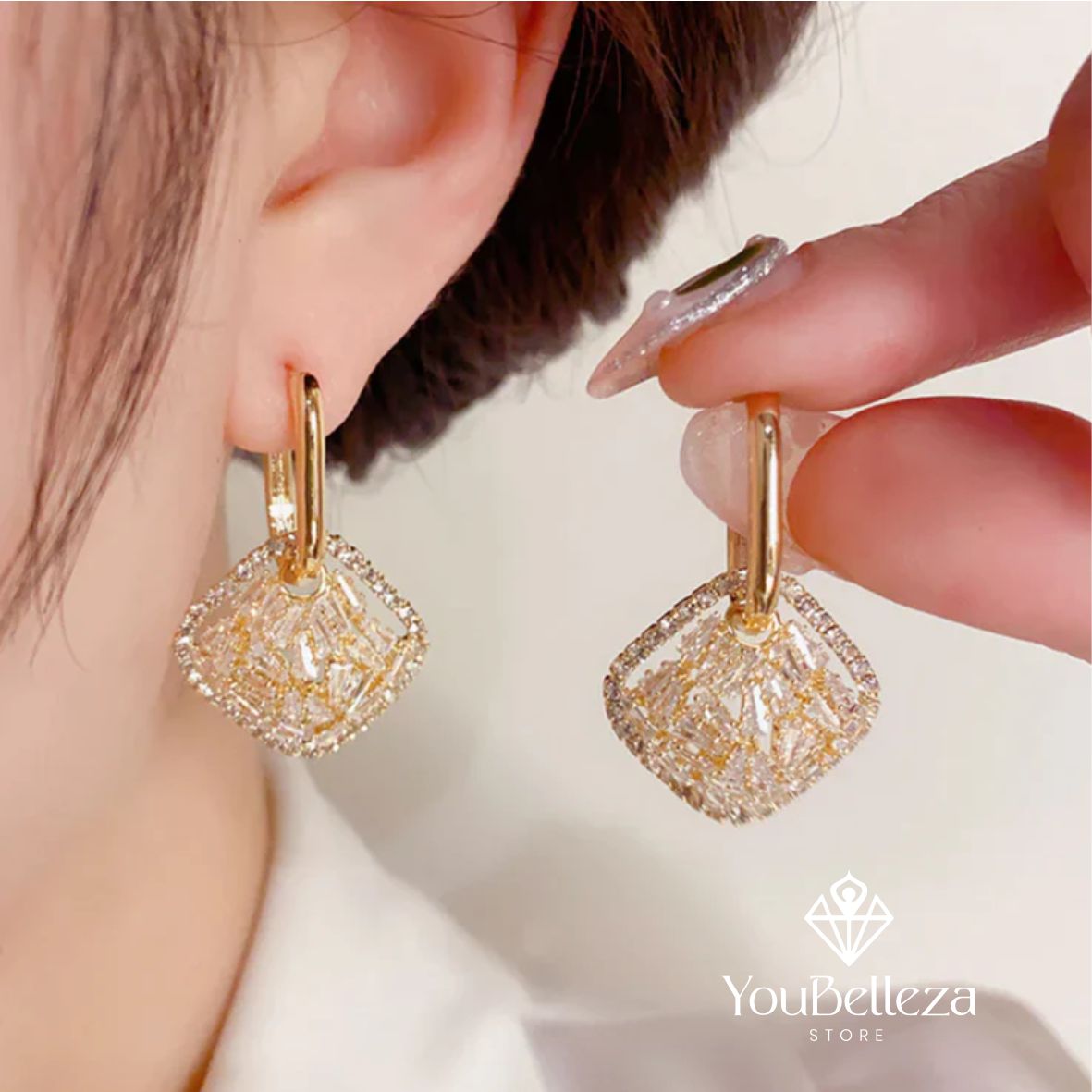 Aretes Rombo de Circón
