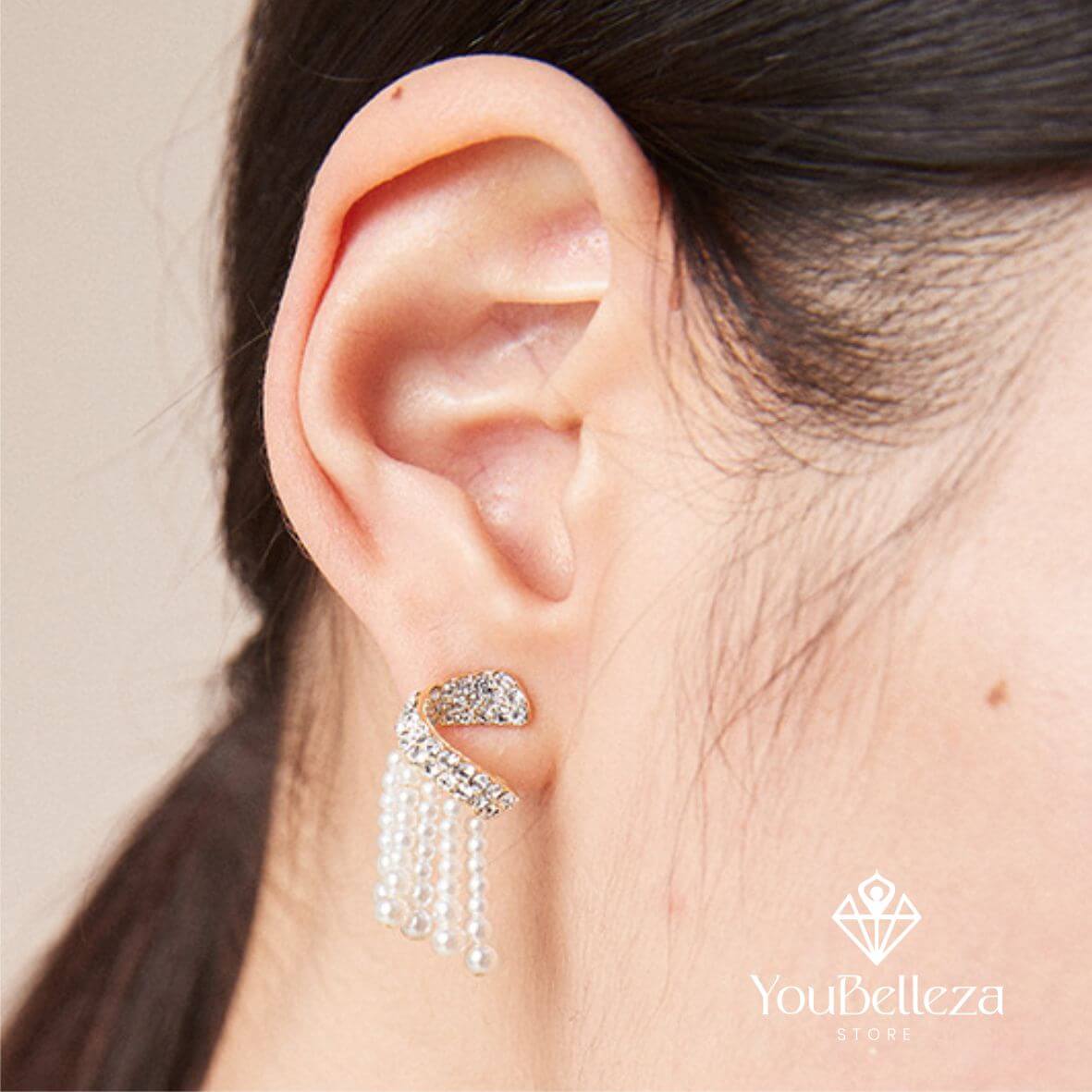 Aretes Cascada de perlas