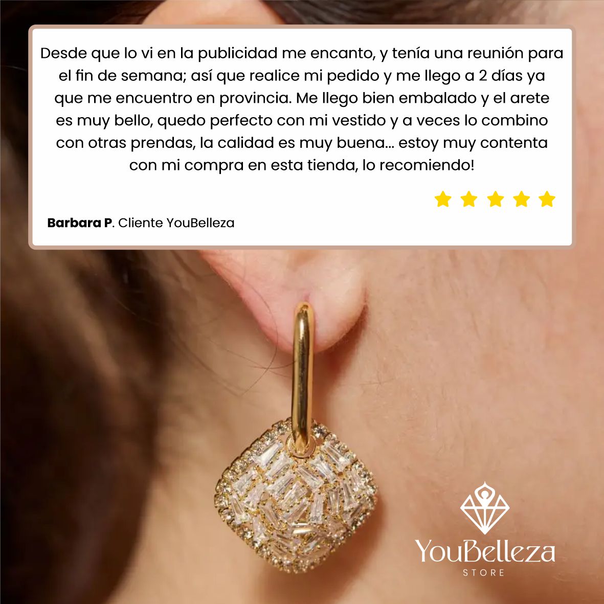 Aretes Rombo de Circón