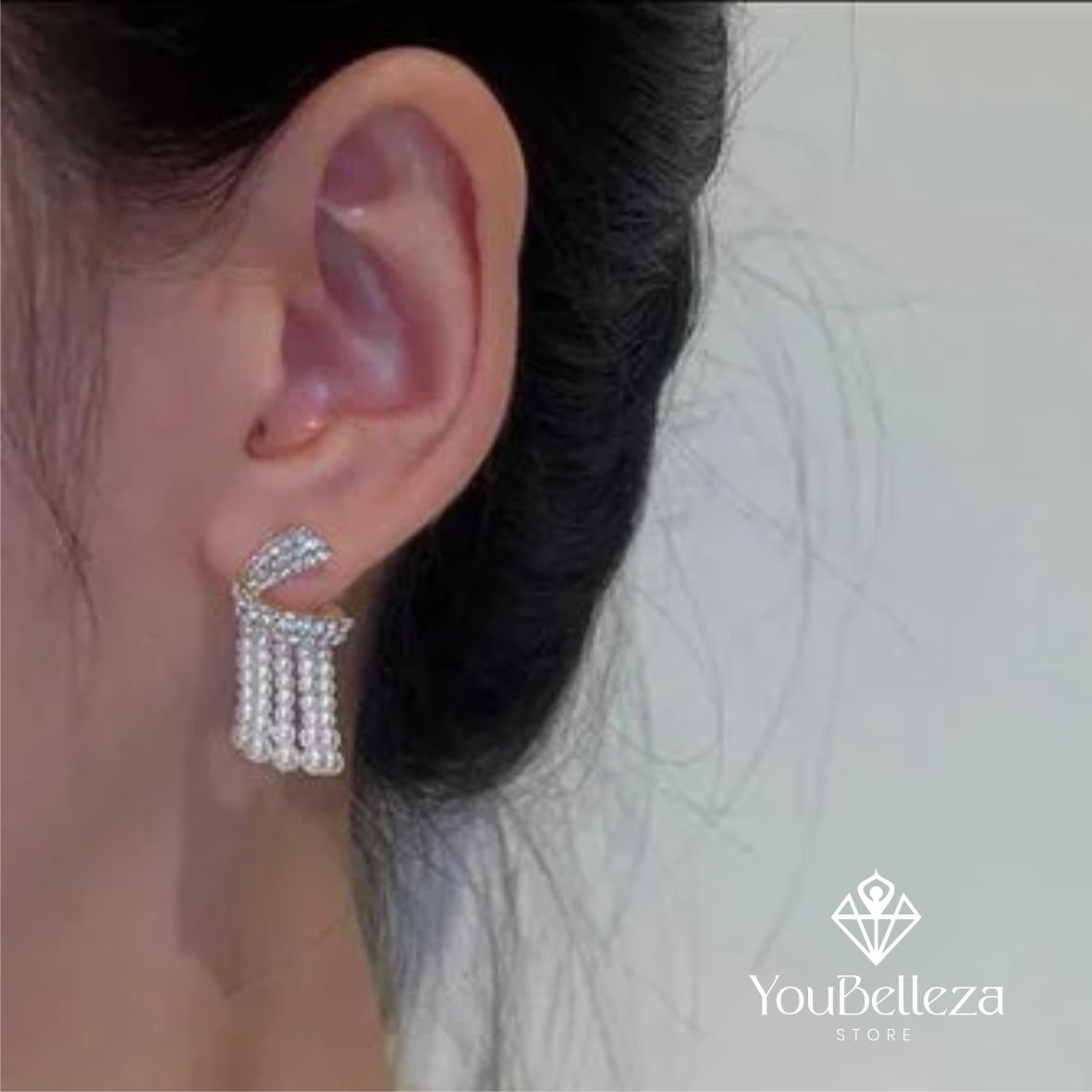Aretes Cascada de perlas