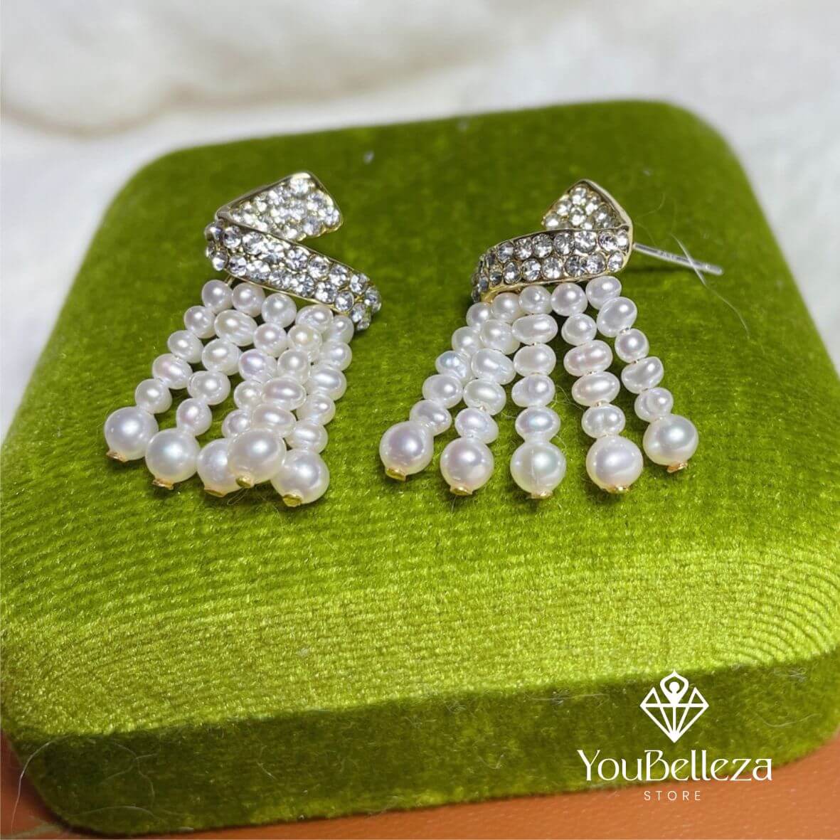 Aretes Cascada de perlas